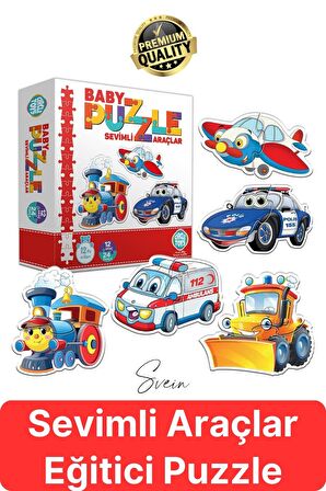 Baby Puzzle Sevimli Araçlar Eğitici Öğretici İnce Motor Beceri Ebeveyn El Göz Koordinasyon