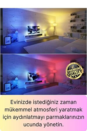 Premium RGB Uzaktan Kumandalı Çok Renkli Led Ampul E27 800lm 9w Gün Işığı 16 Renk Tasarruflu Işık