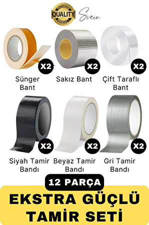 Premium Ekstra Güçlü Sızdırmaz Su Geçirmez Mutfak Lavabo Kenar Tamir Bandı Sakız Bant Çift Taraflı