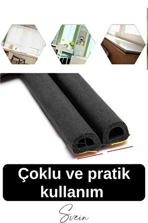 Premium Kapı Pencere Soğuk Toz Geçirmez İzolasyon Fitili Kendinden Yapışkanlı Isı Yalıtım 2x5=10 mt