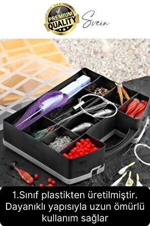 Premium Çift Taraflı Vida Çivi Balıkçı Malzeme Organizer Çanta 22 Gözlü Bölmeli Şeffaf Kilitli Kapak