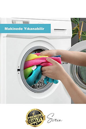 4'lü Çok Amaçlı Kaliteli Mikrofiber Süper Emici Silme Kurulama Toz Bezi Cam Mutfak Temizlik Renkli