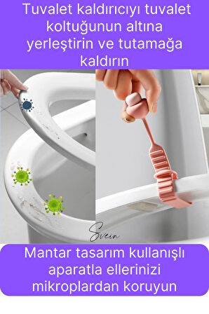 Mantar Tasarım 2 Adet Klozet Kapağı Kaldırma Hijyen Aparatı Tutucu Silikon Esnek Pratik Banyo İçin