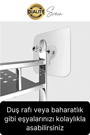 8 Adet Süper Güçlü Kendinden Yapışkanlı Tutunabilen Çok Amaçlı Çerçeve Tablo Banyo Duş Mutfak Askı