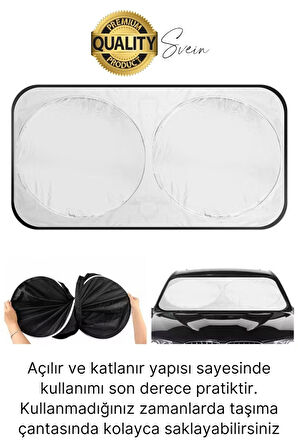 Katlanabilir Ön Cam Araba Güneşliği UV Işık Engelleyici Isı Koruması Perde Çantalı Koruma Gölgelik