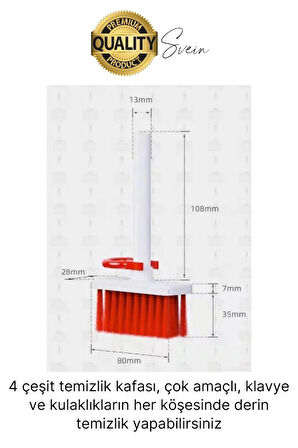 Çok Amaçlı Klavye ve Kulaklık Temizleme Seti Elektronik Cihaz Fırçalı Bilgisayar Tuş Çektirme
