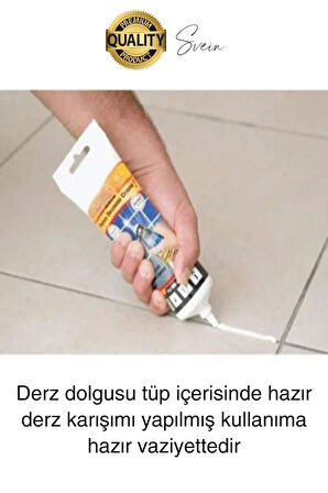 Premium Fayans Arası Siyah Hazır Derz Dolgu Gaga Uç Tüp Mermer Mutfak Banyo Zemin Duvar Onarıcı