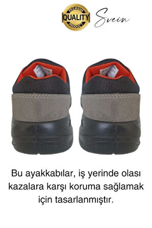 Çelik Burunlu Süet Deri İş Ayakkabısı Rahat Konforlu Hafif Ergonomik Cırtlı Nefes Alabilen Güvenli