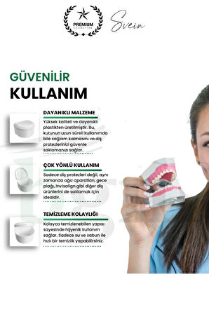 Yüksek Kalite Diş Protezi Saklama Kabı Kutusu Ortodondik Seyahat Ağız Koruyucu Taşınabilir Hijyenik