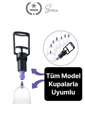 Kolay Kullanım 2 Parmak Hacamat Pompası Tüm Kupalarla Uyumlu Plastik Dayanıklı 1 Adet Kan Dolaşımı