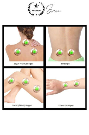 Dayanıklı 10 Adet 6 Numara Hacamat Masaj Kupası Selülit Çatlak Omuz Sırt Bel Tutulması Rahatlatıcı