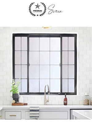 2 Metre x 60 cm Uv Engelleyici Buzlu Cam Filmi İç Göstermeyen Güneş Engelleyen Yapışkan Banyo Ofis
