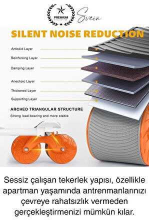 Sessiz Çalışan AB Roller Otomatik Karın Kası Egzersiz Tekeri Geri Tepme Fitness Aleti Ekipmanı