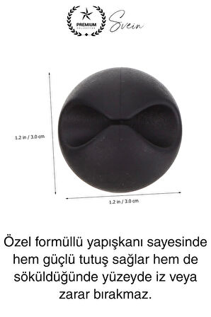 10'lu İz Bırakmaz Siyah Beyaz Kablo Sabitleme Klipsi Çalışma Masası Düzenleyici Ev Oda Ofis Pratik