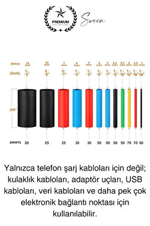 560 Parça Makaron Seti Kutulu Kablo Birleştirme Koruyucu Yalıtım Sıcaklıkla Daralan Tamirat Kaplama