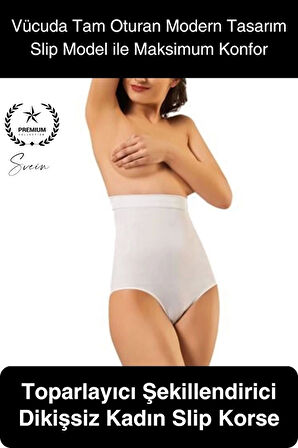 Premium Toparlayıcı Sıkılaştırıcı Kadın Slip Korse Rahat Dikişsiz Saran Günlük İç Çamaşır