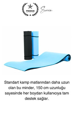 Taşıma Askılı 150 cm Dayanıklı Kaymaz Su Geçirmez Kamp Dağcılık Matı Rahat Konforlu Taşınabilir