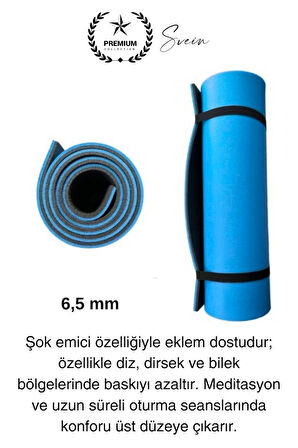 150 cm Dayanıklı Kaymaz Taşıma Askılı Su Geçirmez Yoga Pilates Matı Rahat Konforlu Taşınabilir