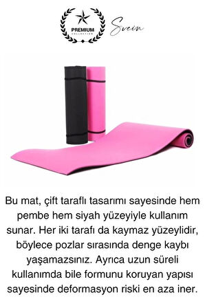 150 cm Dayanıklı Kaymaz Taşıma Askılı Su Geçirmez Yoga Pilates Matı Rahat Konforlu Taşınabilir