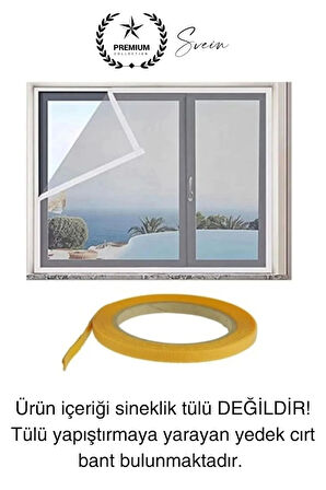 4 mt Güçlü Premium Sineklik Yedek Cırt Bant Pencere Kapı Yapışkanlı Tül Sinek Perdesi Bandı 3 Adet