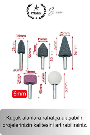 10 Parça Hobi Gravür Dremel Taşlama Ucu Mini Metal Ahşap Oyma Seti Parlatma Zımparalama Fırçalama