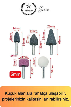 Premium 10 Parça Hobi Gravür Taşlama Ucu Mini Metal Ahşap Oyma Seti Parlatma Zımparalama Fırçalama
