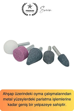 5 Parça Hobi Gravür Dremel Taşlama Ucu Mini Metal Ahşap Oyma Seti Parlatma Zımparalama Fırçalama