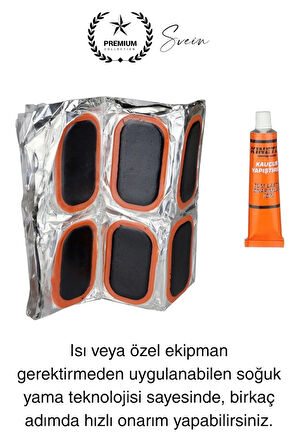 Ekstra Güçlü Araba Bisiklet Motosiklet Soğuk Yama Lastik Tamir Yaması Seti 24 Parça Kolay Pratik
