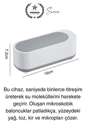 Ultrasonik Çok Fonksiyonlu Yüksek Titreşimli Yıkama Takı Saat Aksesuar Gözlük Temizleme Makinesi Usb
