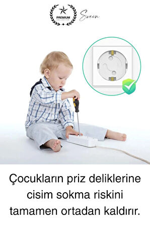 6 Adet Sert Plastik Dayanıklı Bebek Çocuk Priz Koruma Güvenlik Koruyucu Aparat Emniyet Kapağı Beyaz