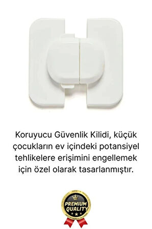 Özel Tasarım Buzdolabı Çekmece Pencere Dolap Sabitleyici Bebek Çocuk Koruyucu Güvenlik Kilidi 4 Adet