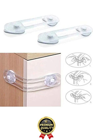 Çok Amaçlı Ayarlanır Dolap Çekmece Kapağı Koruma Aparatı Bebek Çocuk Güvenlik Kilidi 6 Adet 12 Cm