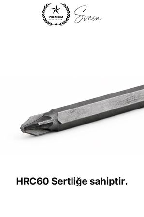 #Bitsuç Mıknatıslı 75 mm Yıldız Vidalama Bits Uç PZ2 Manyetik 1/4" Şarjlı Matkap Ucu Uzun Boy 1 Adet