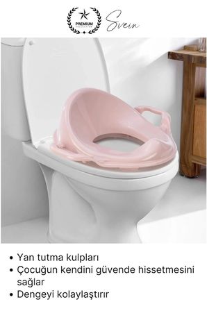 #Klozet Pembe Kulplu Klozet Küçültücü Çocuk Adaptörü Tuvalet Eğitimi İçin Kaymaz Oturağı Küçültücü