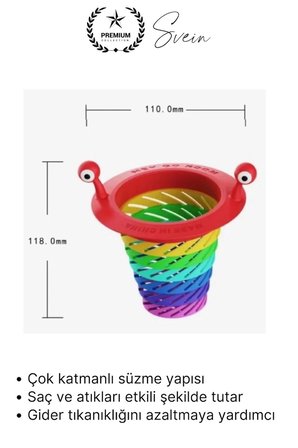 #Süzgeç 6 Kademeli Lavabo Gider Süzgeci Tıkanıklık Önleyici Filtre Mutfak ve Banyo İçin Hijyenik