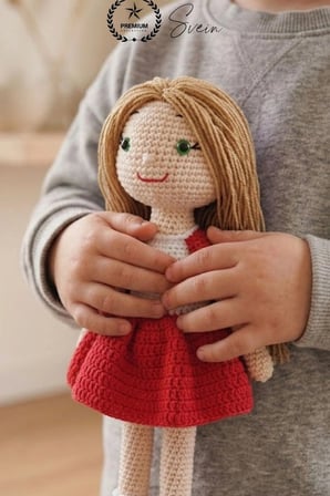 #Amigurumi Özel Üretim El Yapımı Renkli Etekli Amigurumi Bebek El Örgüsü Sevimli Oyuncak Dekoratif