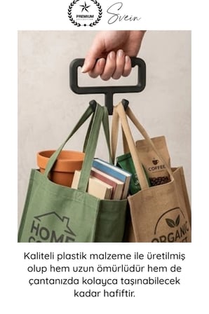 #Tutacak Pratik Poşet Taşıma Aparatı Plastik Ergonomik Tutacak Market Alışveriş Dayanıklı Konforlu Hafif Taşıyıcı El Koruyucu Askı Yardımcı Gereç Ev Mutfak Günlük Kullanım Kolay Kavrama