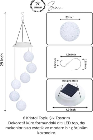 #SolarLed Solar Bahçe Dekoru 6 Toplu LED Peyzaj Aydınlatma Renkli Işıklı Güneş Enerjili Su Geçirmez Dış Mekan Kazıklı Balkon Teras Çim Yol Dekoratif Lamba IP65