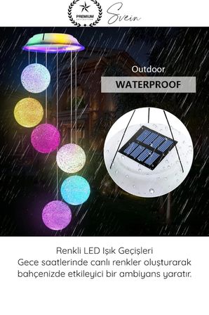 #SolarLed Solar Bahçe Dekoru 6 Toplu LED Peyzaj Aydınlatma Renkli Işıklı Güneş Enerjili Su Geçirmez Dış Mekan Kazıklı Balkon Teras Çim Yol Dekoratif Lamba IP65