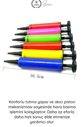 #Pompa Balon Şişirme Pompası Dayanıklı Plastik El Manuel Pratik Taşınabilir Hava Basma Aparatı Şişme Oyuncak Deniz Yatağı Can Simidi Parti Malzemesi Kamp Organizasyon Yardımcısı