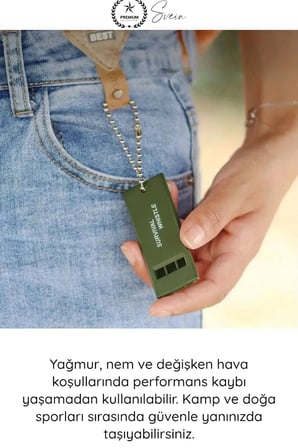 #KampDüdüğü Kamp Acil Durum Düdüğü Yüksek Sesli Survival Outdoor Emniyet Güvenlik ABS Plastik Kurtarma Dağcılık Trekking Arama Sinyal Düdük Suya Dayanıklı Hafif Taşınabilir Profesyonel Ekipman