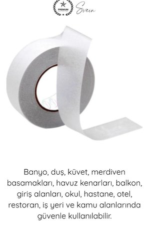 #ŞeffafKaydırmaz Şeffaf Kaydırmaz Güvenlik Bandı 36 mm x 2,5 Metre Merdiven Zemin Küvet Banyo Fayans Havuz Kenarı Kaymaz Bant Kendinden Yapışkanlı Şeffaf Kaymayı Önleyici Koruyucu Şerit Ev Ofis İşyeri