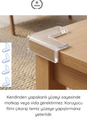 #KöşeKoruma Silikon Şeffaf Masa Kenarı Koruma Aparatı 4 Adet Yapışkanlı Köşe Koruyucu Bebek Çocuk Güvenlik Darbe Önleyici Sehpa Dolap TV Ünitesi Mobilya Köşe Koruması Yumuşak PVC 90 Derece