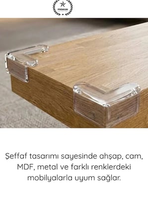 #KöşeKoruma Silikon Şeffaf Masa Kenarı Koruma Aparatı 4 Adet Yapışkanlı Köşe Koruyucu Bebek Çocuk Güvenlik Darbe Önleyici Sehpa Dolap TV Ünitesi Mobilya Köşe Koruması Yumuşak PVC 90 Derece