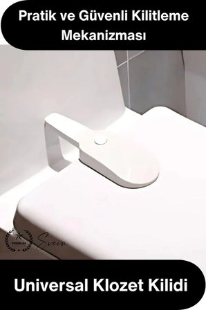 #Kilit Üniversal Klozet Kilidi Bebek Çocuk Güvenlik Kilidi Yapışkanlı WC Kapağı Kilidi Tuvalet Emniyet Kilidi Toksik Madde İçermeyen Kolay Montaj Ev Güvenlik Aparatı Beyaz