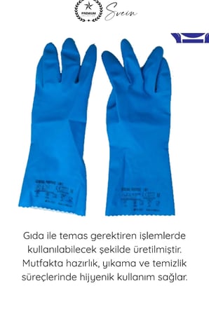 #Eldiven Genel Kullanım Lateks Eldiven Gıda Uyumlu Doğal Kauçuk Kimyasal Dirençli Astarlı Kaymaz Temizlik Bulaşık Bahçe Mutfak Hijyen Endüstriyel Ev İş Eldiveni Uzun Ömürlü Konforlu
