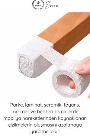 #Keçe Zemin Koruyucu Keçe Bant 4,5 Metre Beyaz Yapışkanlı Mobilya Ayağı Keçesi Ses Önleyici Çizilme Önleyici Parke Laminat Fayans Koruma Kesilebilir Masa Sandalye Dolap Sehpa İçin