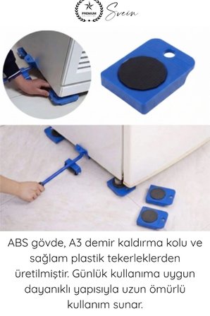 #EşyaTaşıma Mobilya Taşıma Kaydırma Aparatı Eşya Krikosu Tekerlekli Ağır Yük Taşıma Seti Kaldırma Kolu Dolap Koltuk Buzdolabı Masa Yatak Taşıyıcı Ev Ofis Nakliye Yardımcı El Aleti 5 Parça