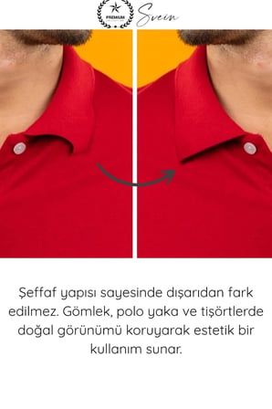 #Yaka Yaka Düzleştirici Yapışkanlı Balin 20 Adet Şeffaf Gömlek Yaka Destek Bandı Tshirt Polo Tişört Yaka Şekillendirici Kıvrılma Önleyici Çıkarılabilir Kolay Uygulama