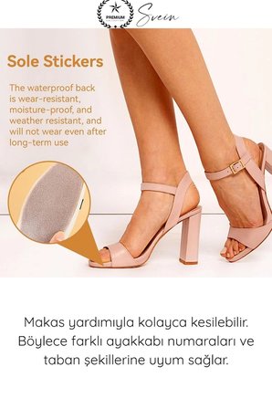 #TabanBandı Ayakkabı Taban Kaydırmaz Ped 4 Adet Şeffaf Yapışkanlı Topuklu Stiletto Babet Kösele Sert Düz Taban Kayma Önleyici Ses Azaltıcı Kesilebilir Güvenli Yürüyüş Koruyucu Destek
